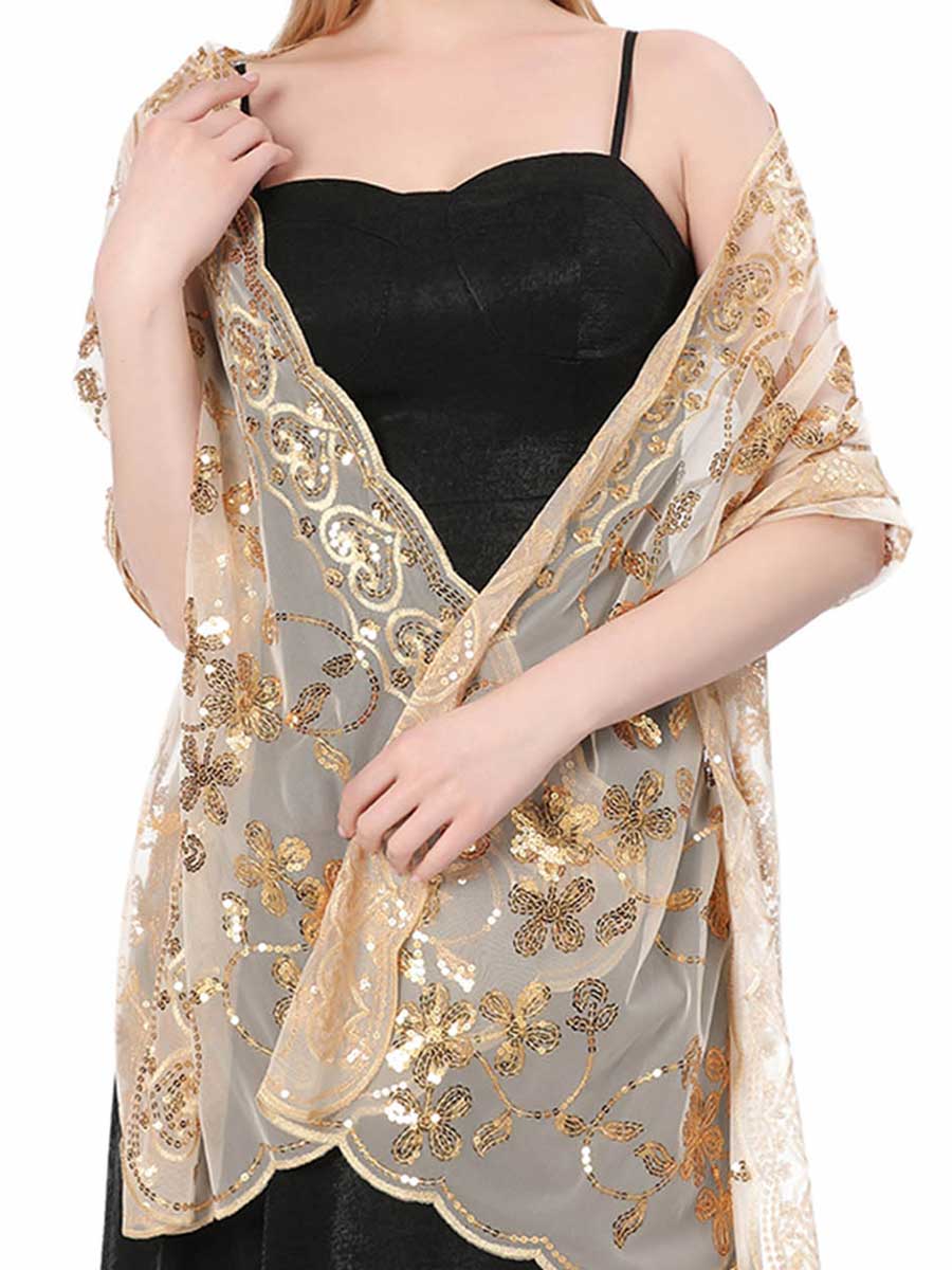 Tassel Party Scarf with Crystal Buckle