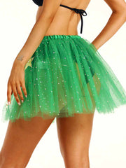 LED Green Sequin Ballet Skirt