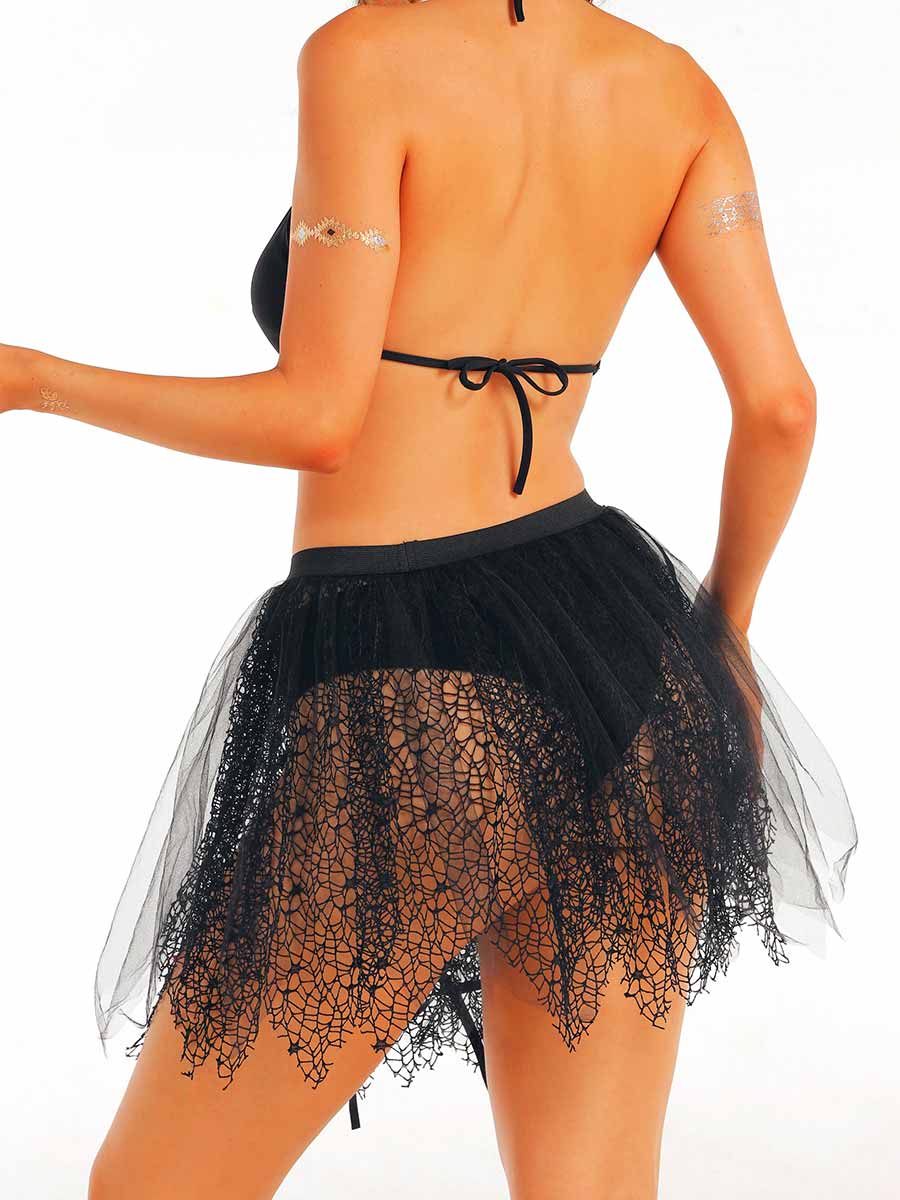 Black Mesh Tulle Skirt