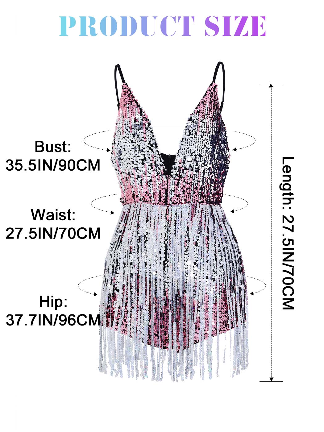 Silver and Pink Sequin Fringe Bodysuit