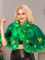 Green Shamrock LED Shawl Perfect for Christmas