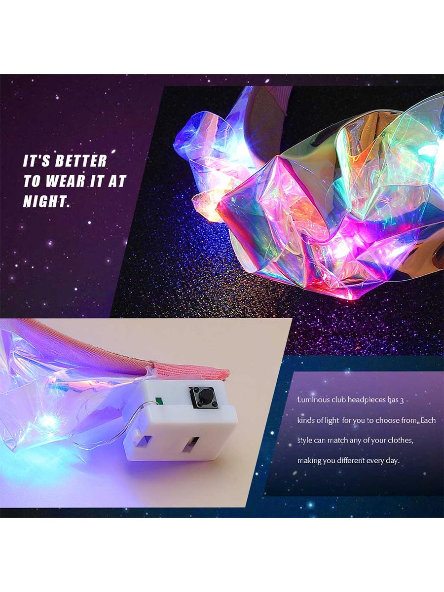 LED Colorful Luminous Headband for Nightclub Parties