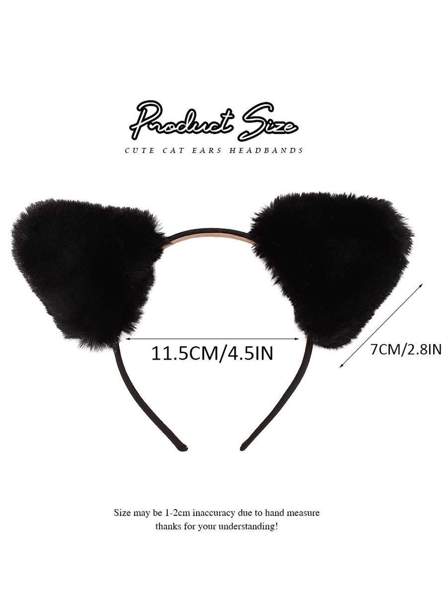 Cute Plush Leopard & Black Ear Headband for Parties