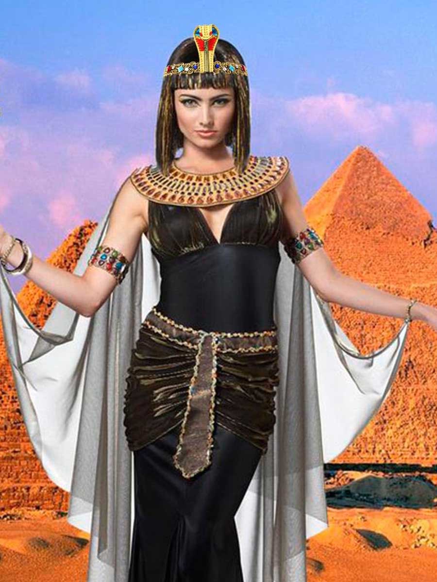 Cobra Decorated Egyptian Style Golden Headdress