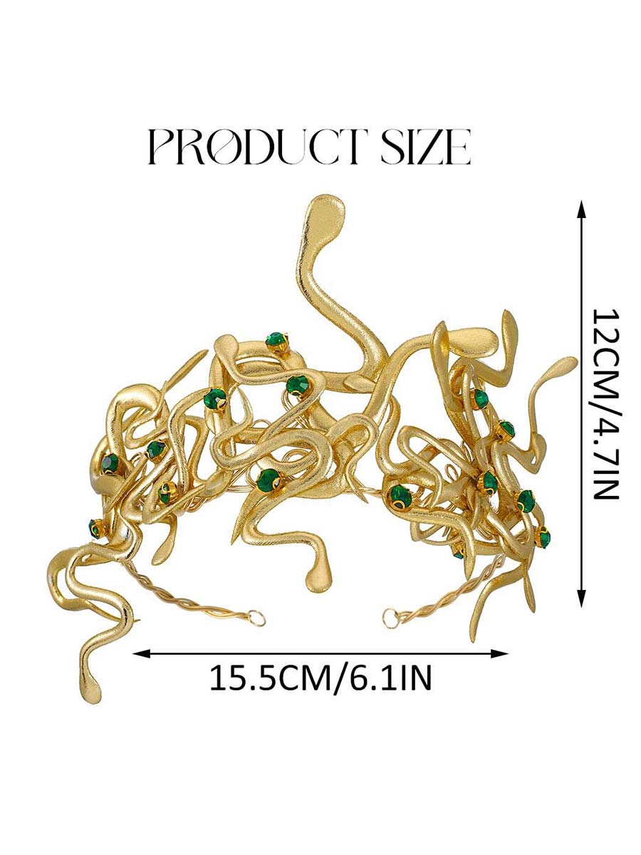 Gold Snake Hair Accessories for Holiday Parties