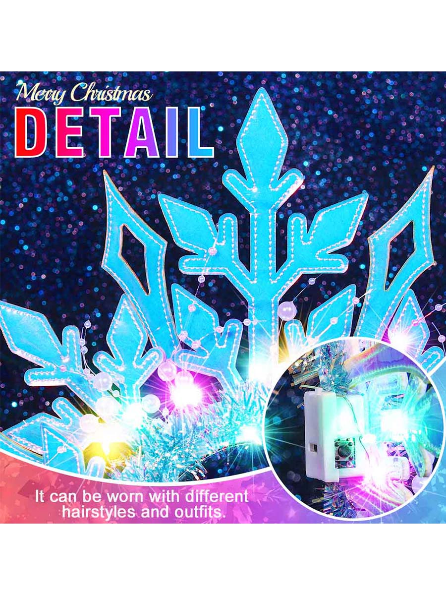 Beaded Snowflake LED Hair Accessory
