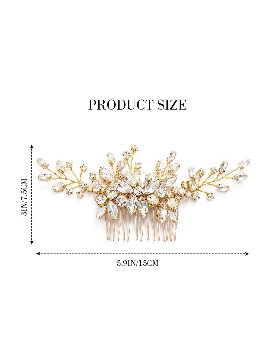 Sparkling Crystal Flower Wedding Hair Comb