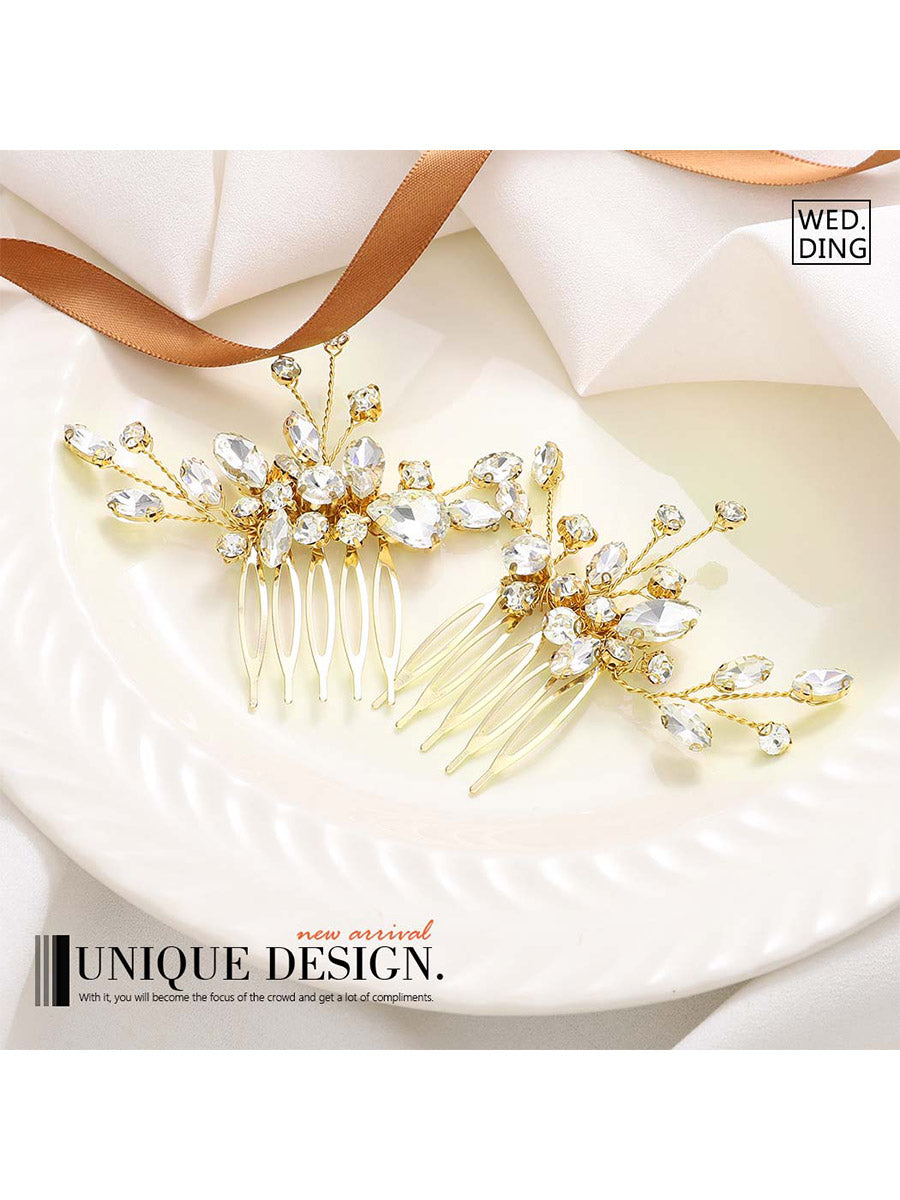 Shiny Wedding Hair Accessories with Rhinestones Decoration