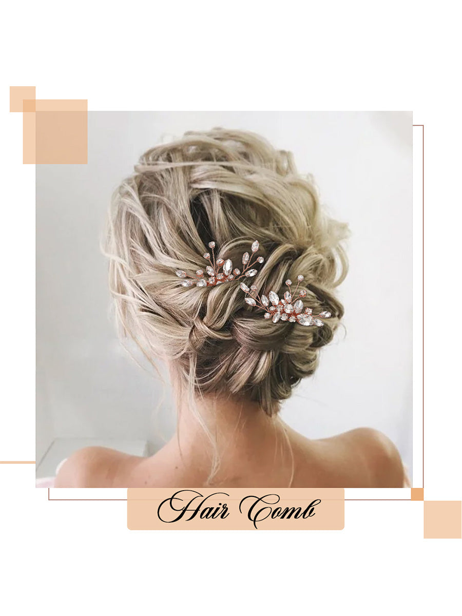 Shiny Wedding Hair Accessories with Rhinestones Decoration