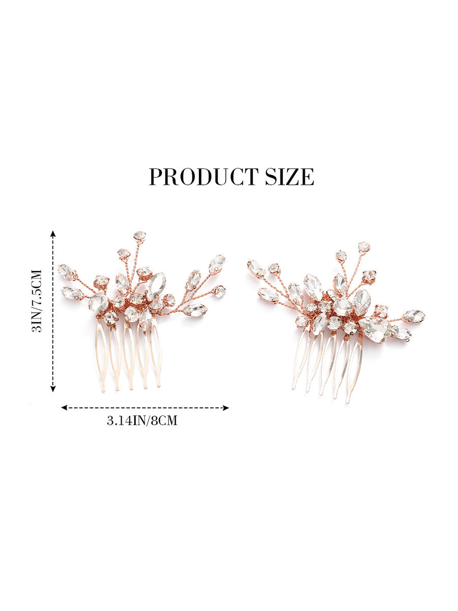 Shiny Wedding Hair Accessories with Rhinestones Decoration