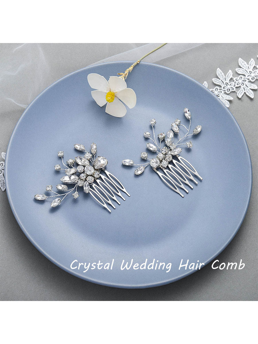 Shiny Wedding Hair Accessories with Rhinestones Decoration