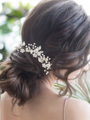3-Pack Leaf-Shaped Pearl Wedding Hairpins