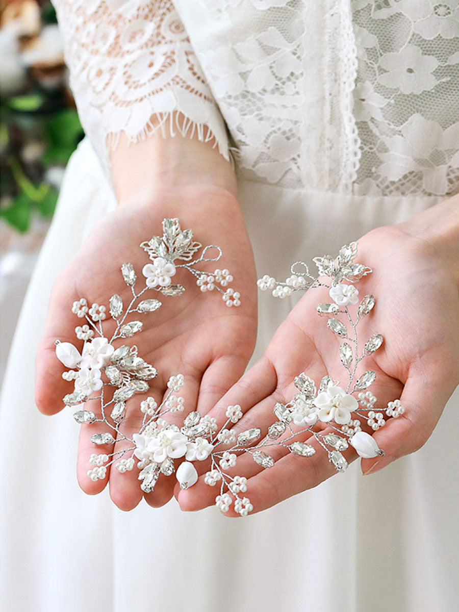 Silver Vine Pearl Flower Hair Accessory