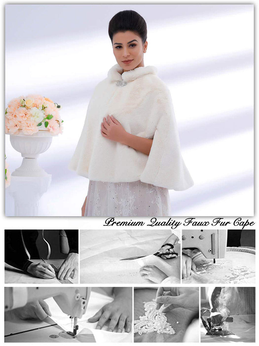 Women's Faux Fur Shawl