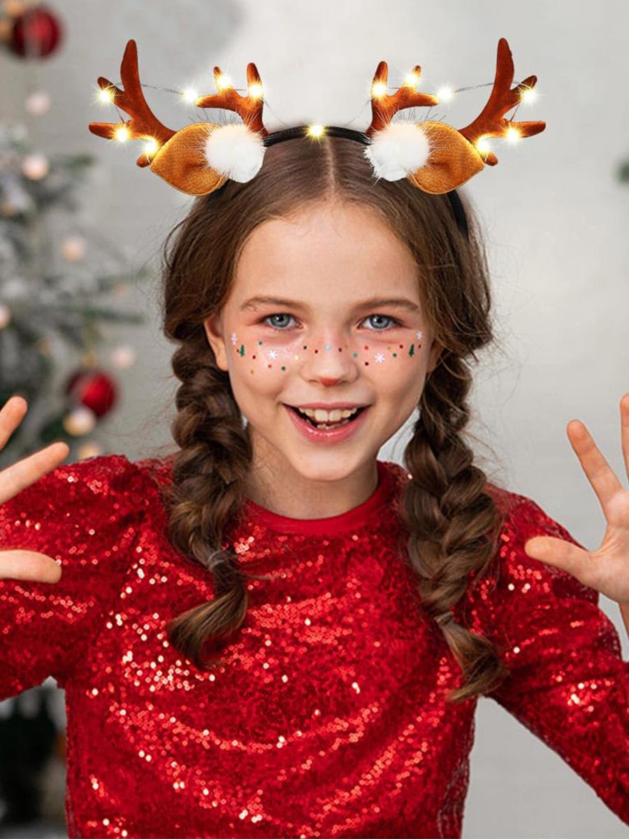 Cute LED Reindeer Horn Headband
