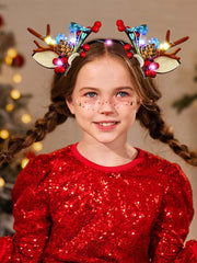 Cute LED Reindeer Horn Headband