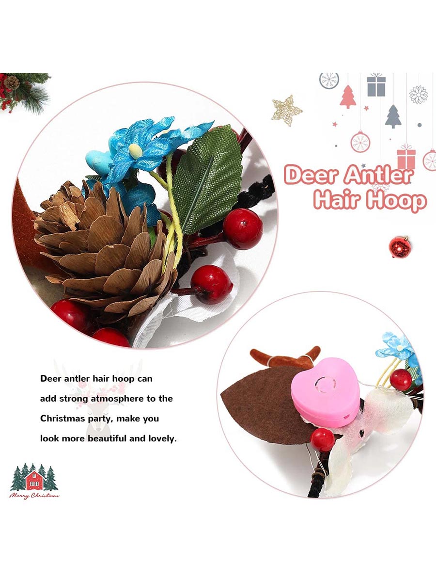 Cute LED Reindeer Horn Headband