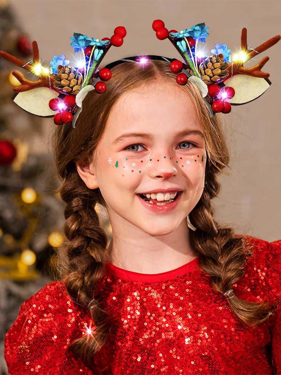 Cute LED Reindeer Horn Headband