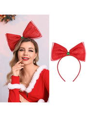 Red Sequin Bow Headband
