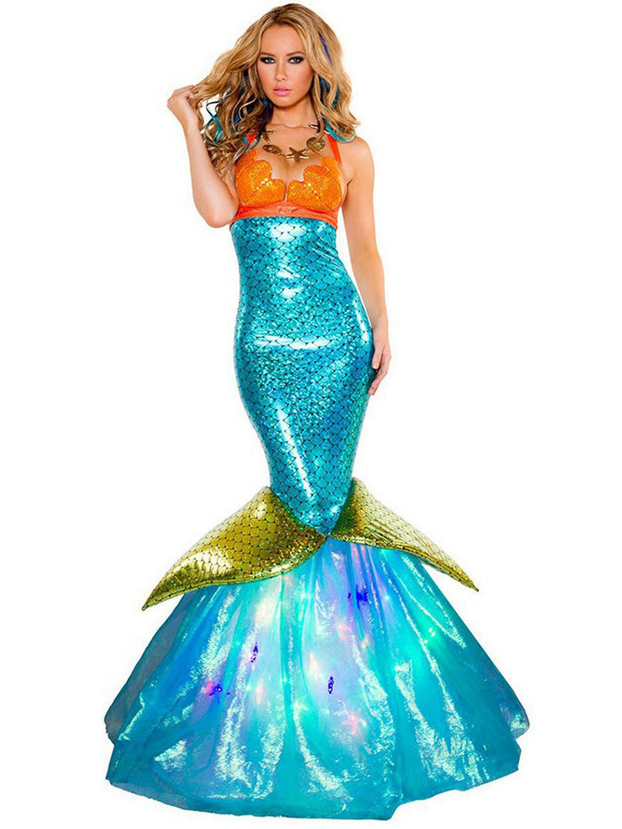Reflective Mermaid Princess Cosplay Dress