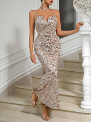 Summer Mesh Mermaid Sequin Gown
