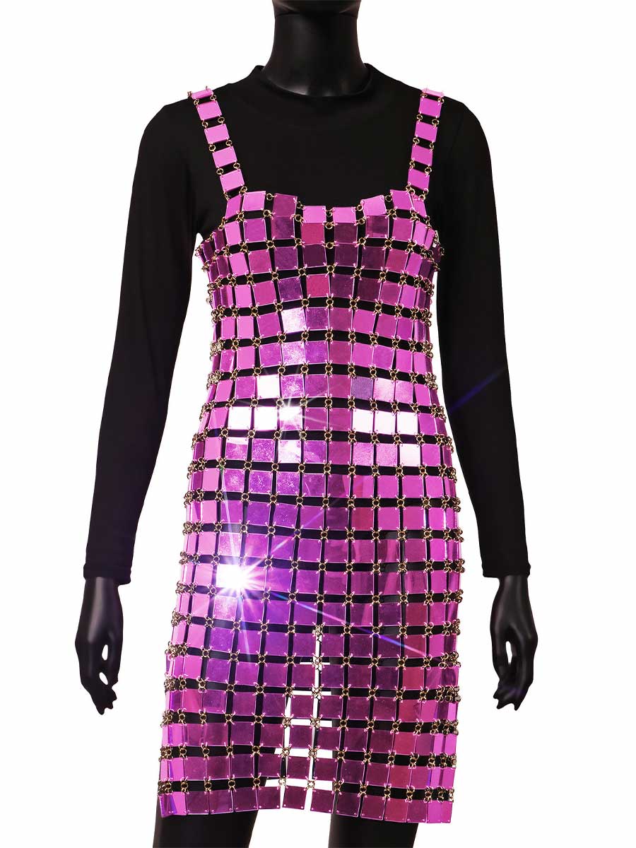 Club Style Acrylic Sequin Casual Dress