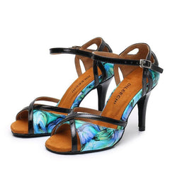 Women's Leatherette Customized Heel Salsa Latin Dance Shoes Ballroom Dance Shoes