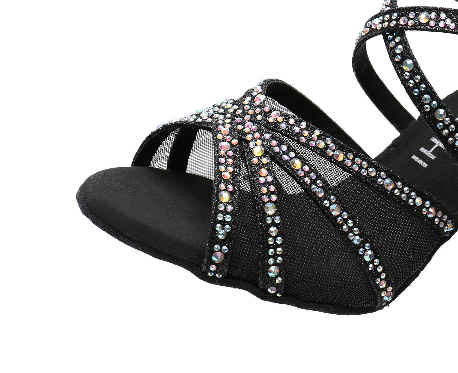 Women's Sparkling Glitter Customized Heel Latin Shoes Salsa Shoes Ballroom Dance Shoes