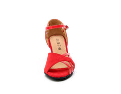 Women's Leatherette Customized Heel Latin Shoes Salsa Shoes Ballroom Dance Shoes