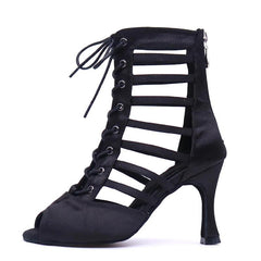 Women's Satin Customized Heels Dance Boots Salsa Dance Shoes