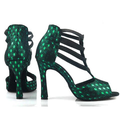 Women's Leatherette Customized High Heel Salsa JazDance Shoes Heels Dance Boots