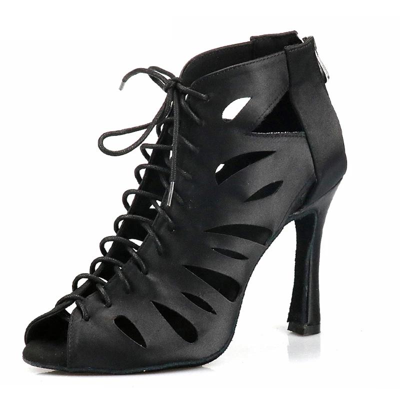 Women's Suede Customized Heel Heels Dance Boots JazSalsa Dancing Shoes