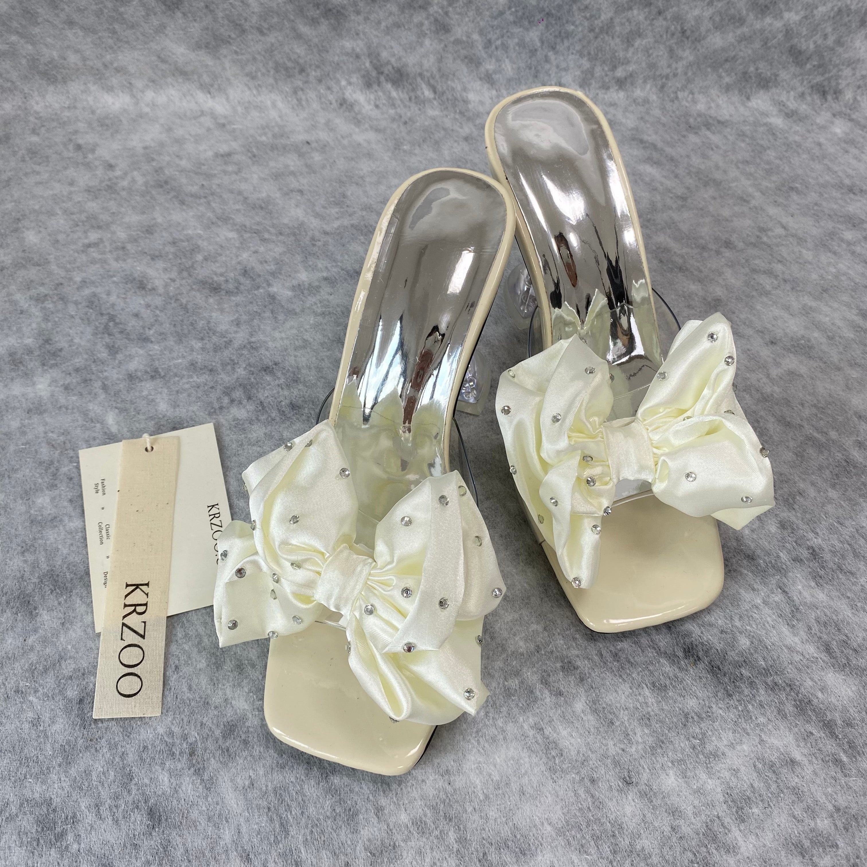 Bows-knotted thin-soled loafers