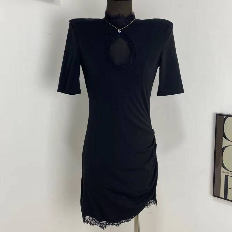 Lace Cutout Bodycon Skirt