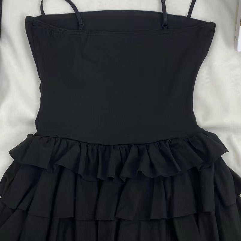 Strappy Ruffled Backless Dress