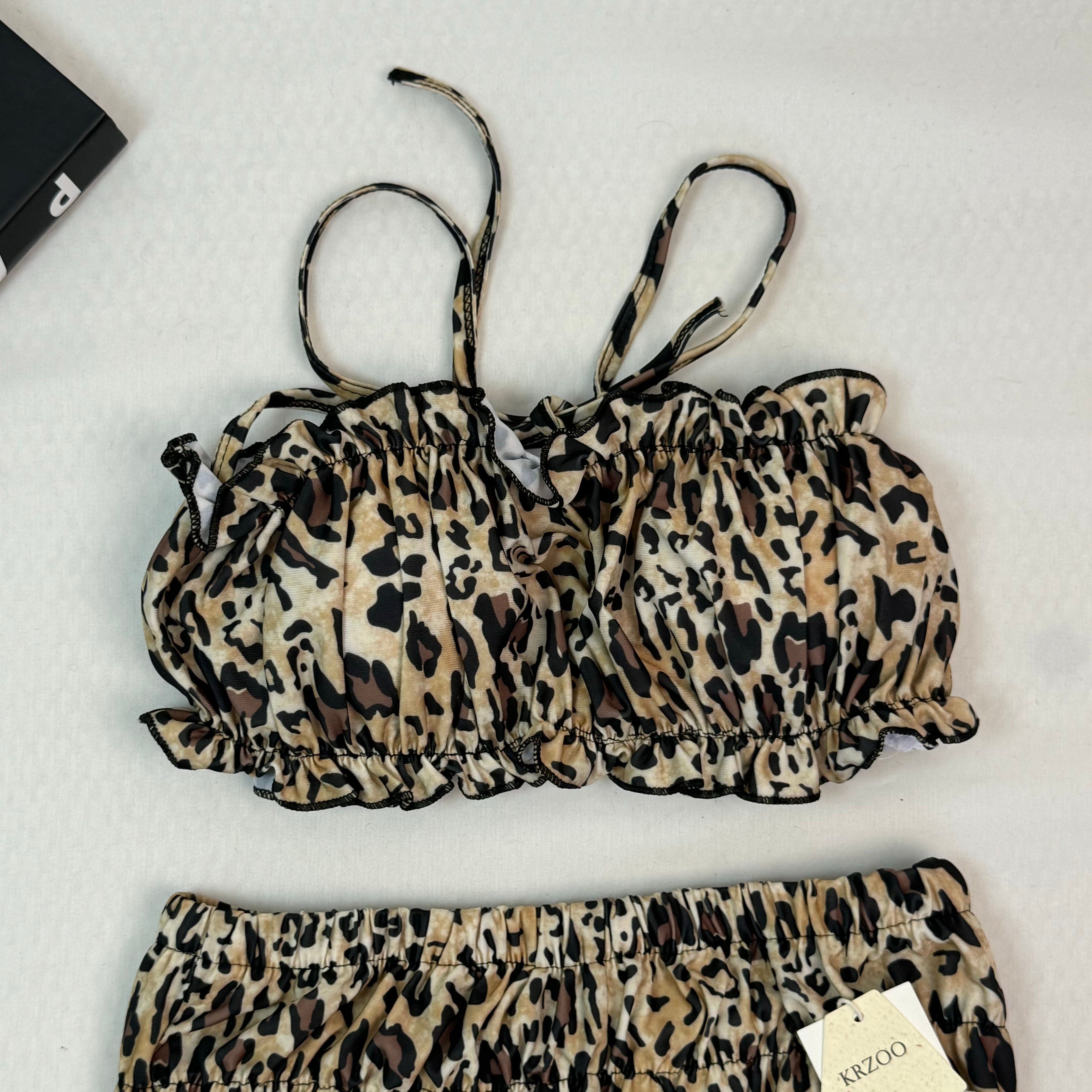 Strapless short skirt one-piece swimsuit