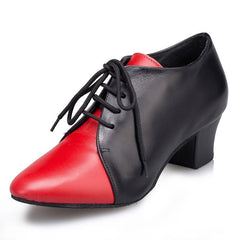 Women's Real Leather 4.5cm Heels Teaching & Practice Shoes Ballroom Dance Shoes