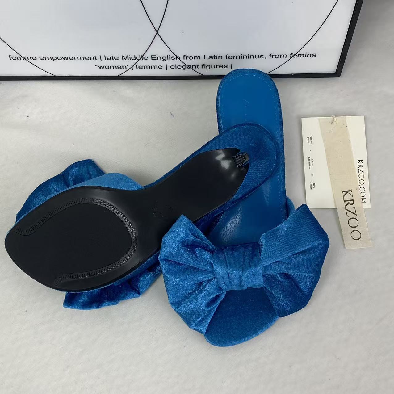 Bows and straps platform low-heeled shoes