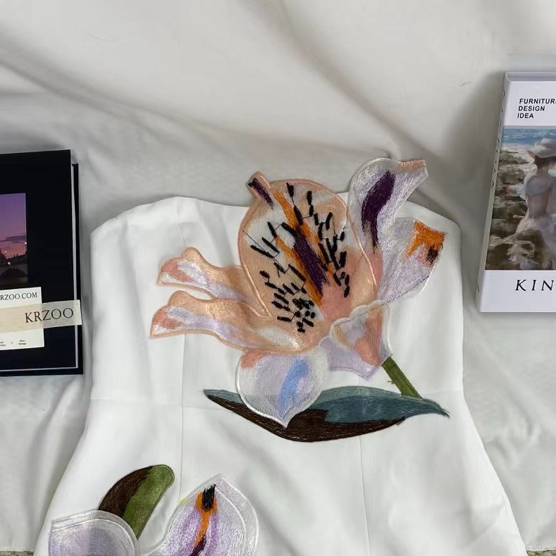 3D Floral A-Line Dress