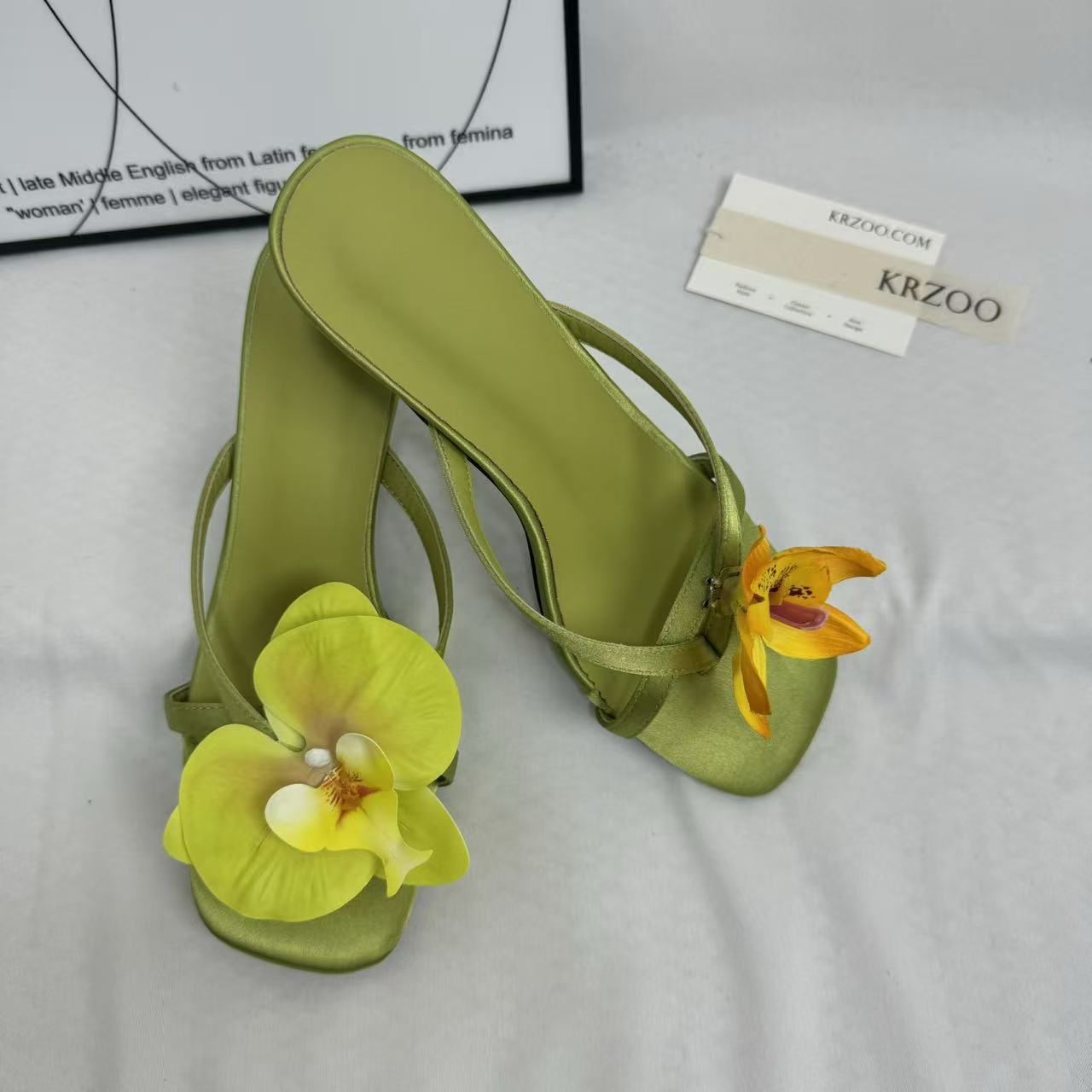Handmade Asymmetrical Floral Sandals