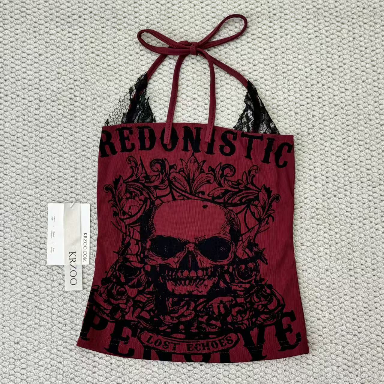 Y2K Skull Head Necklace T-Shirt