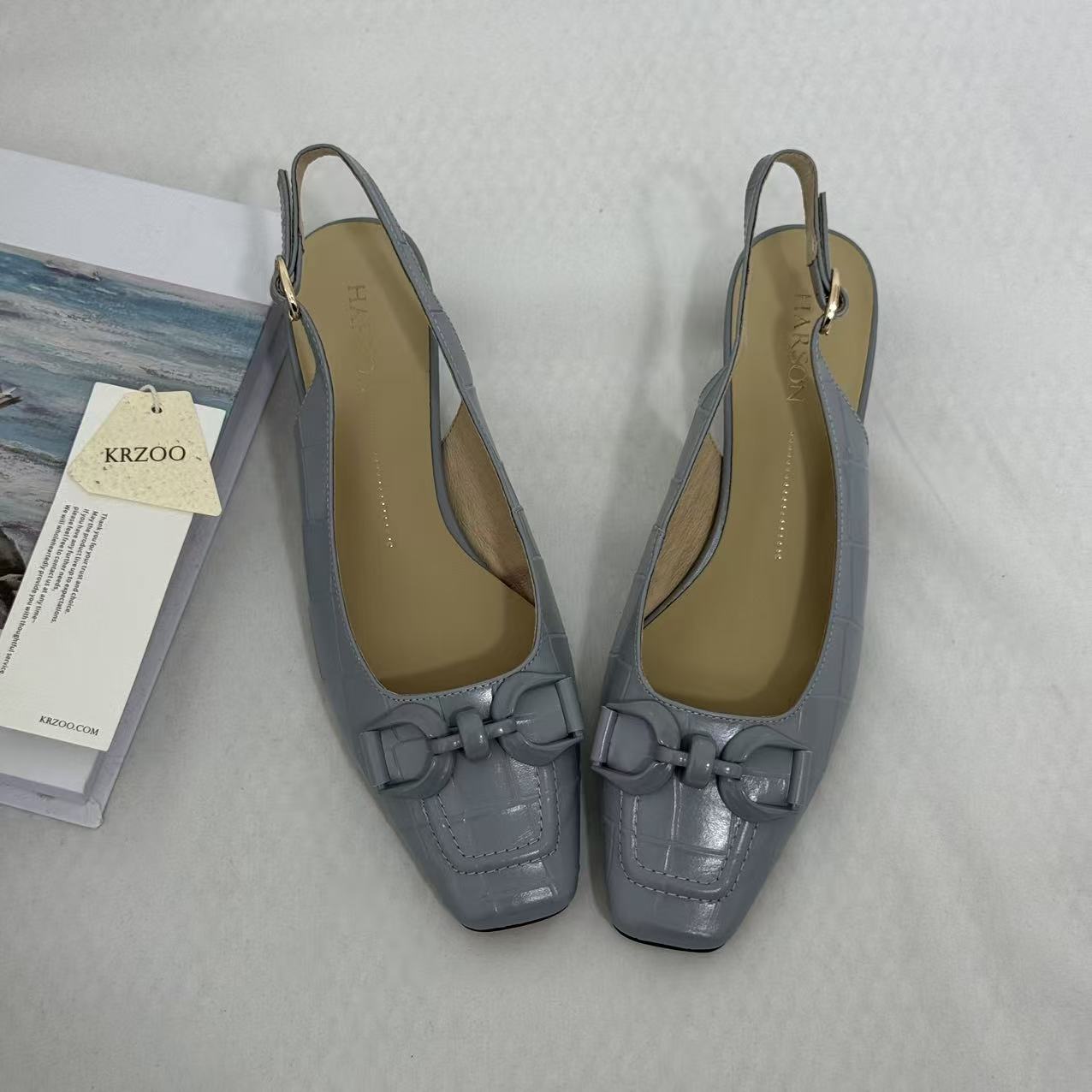Cowhide Sandals With Enclosed Toes