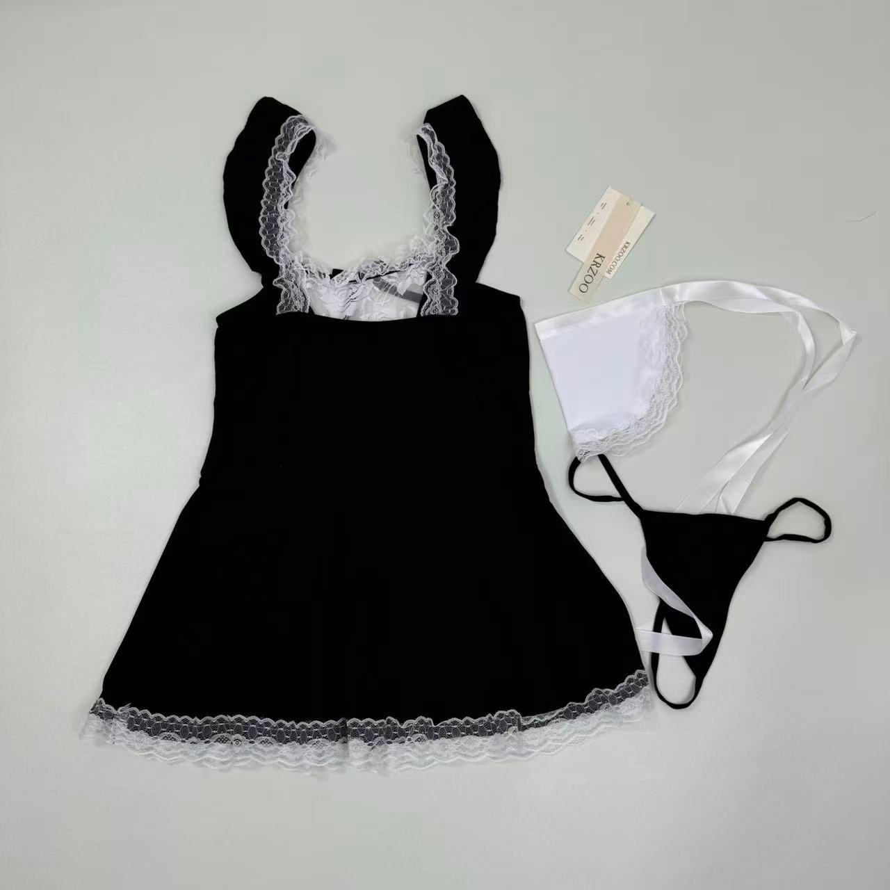 Sexy uniform with lace maid outfit