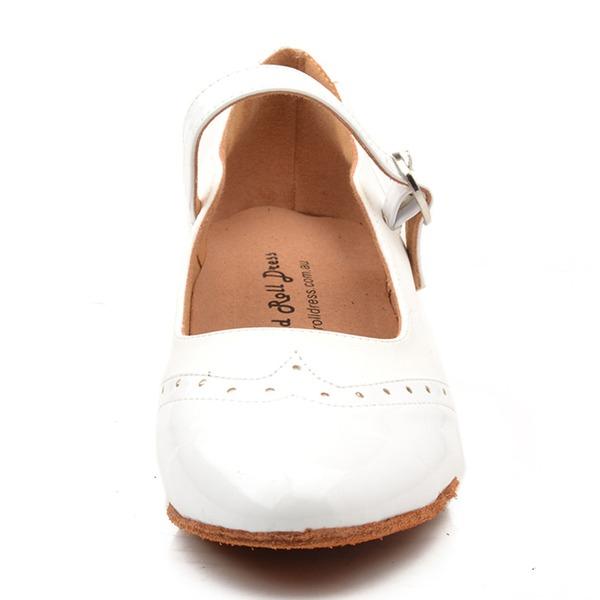 Women's Leatherette Customized Heel Closed Toe Character Shoes Retro Dancing Shoes