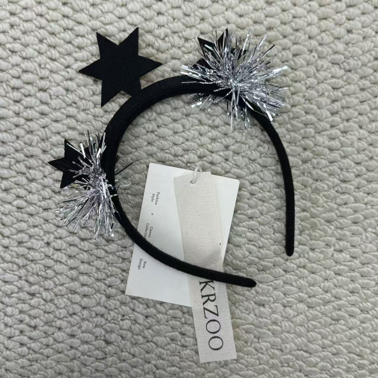 New Year's Eve colored ribbon star headband