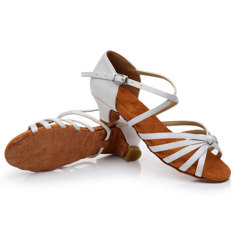 Women's Leopard Strappy 4.5cm Heels Ballroom Dance Shoes Latin Dance Shoes
