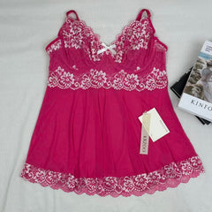Lace embroidery netting halter top set