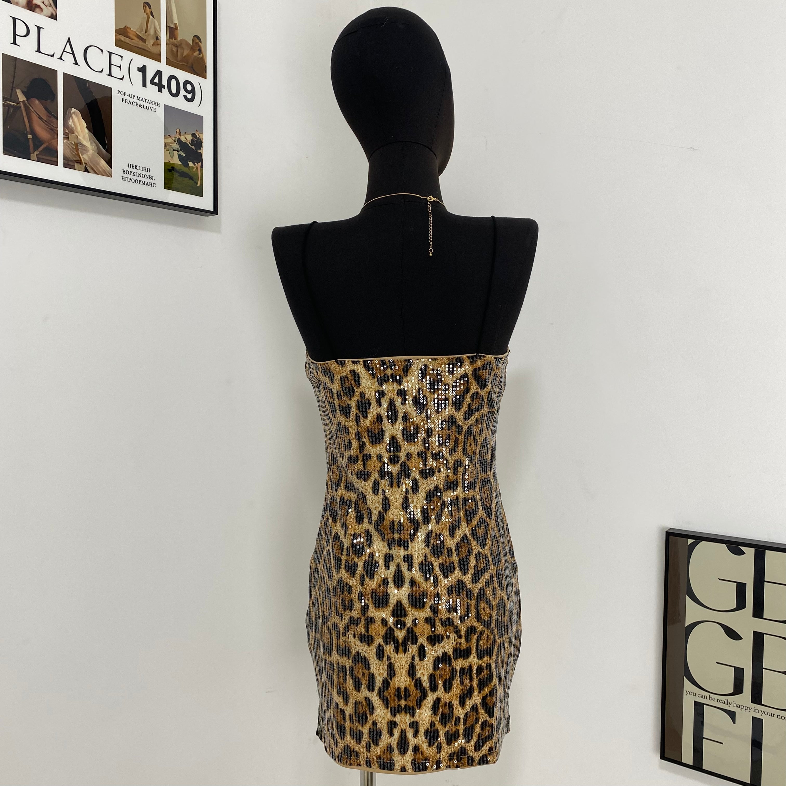 Leopard Print Street Sstyle Dress