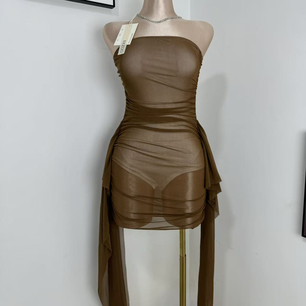 Sleeveless Strapless Flowy Dress