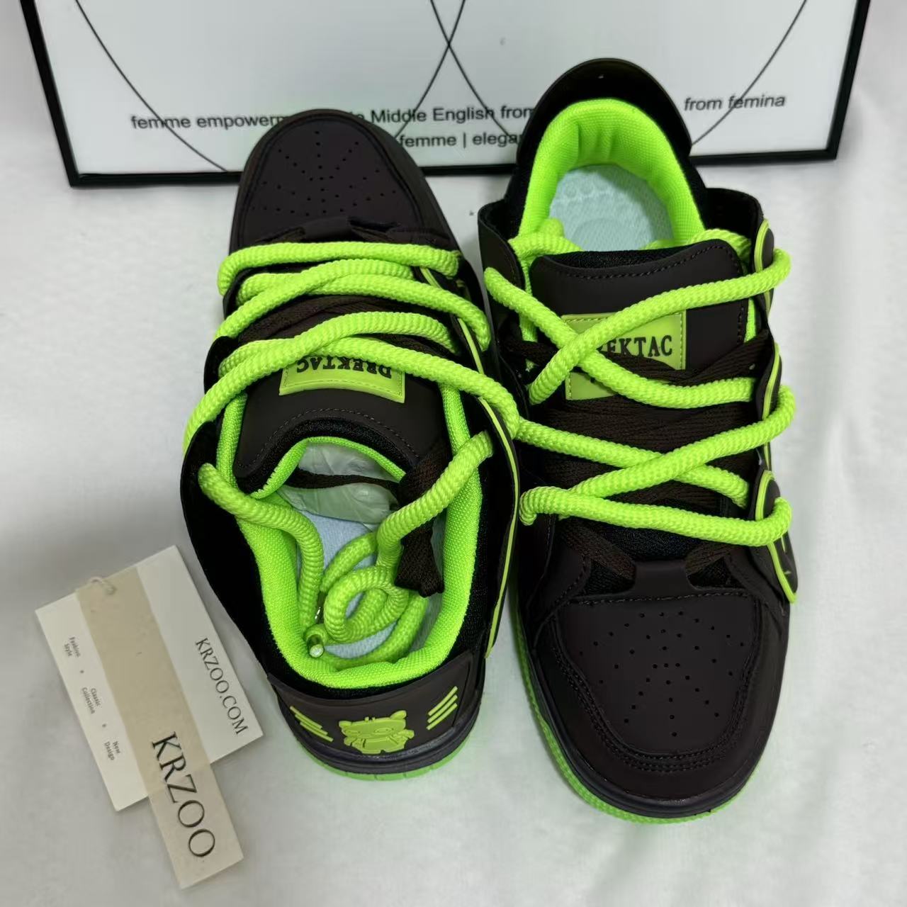 Color-block Letter Sneakers